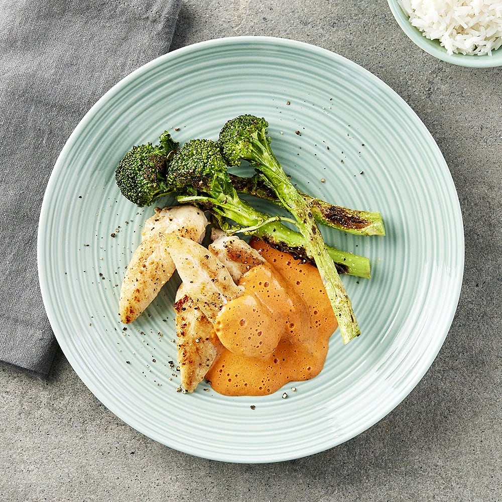 Kyckling med grillad paprikasås och bellaverde