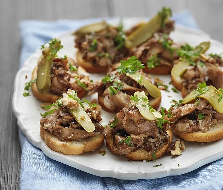 Kycklingcrostini med fikonmarmelad