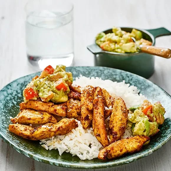 Kycklingfajitas med guacamole