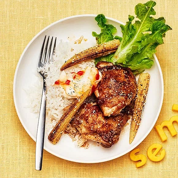 Kycklinglår med soja och sesam