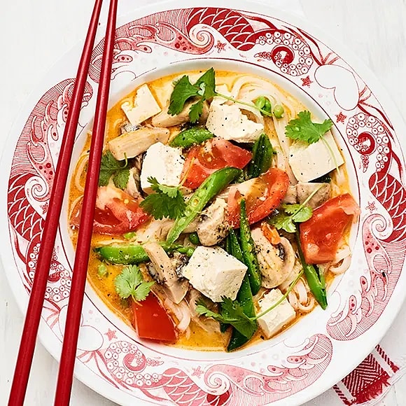 Laksa med nudlar