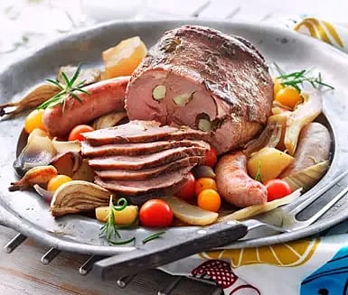 Lammstek med fänkål och salsiccia