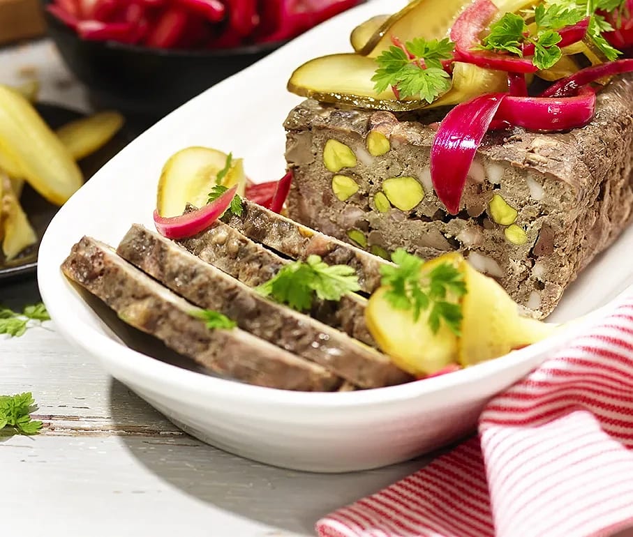 Lantpaté med pistagenötter