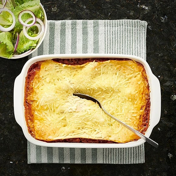 Lasagne med linser och blomkål