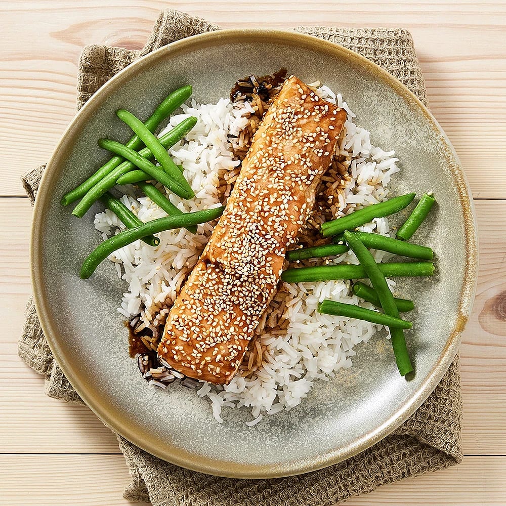 Lax i ugn med teriyaki