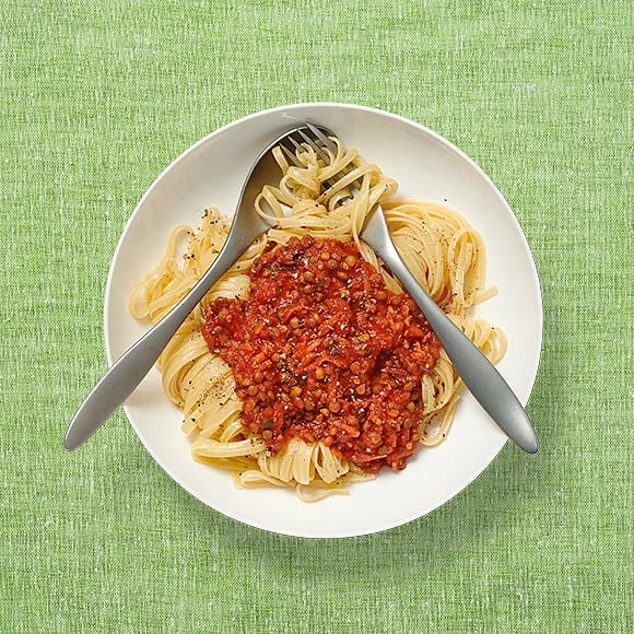 Linguine med tomat- och linssås