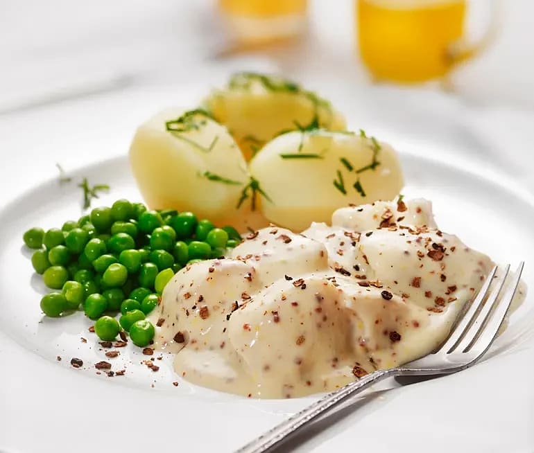 Lutfisk med senapssås