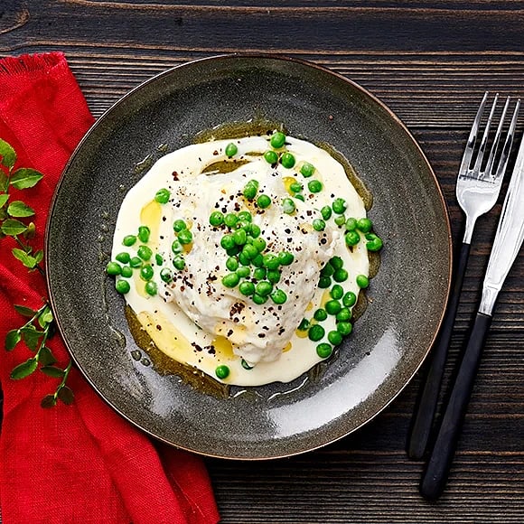 Lutfisk med vit sås