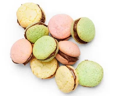 Macaron med hasselnötskräm