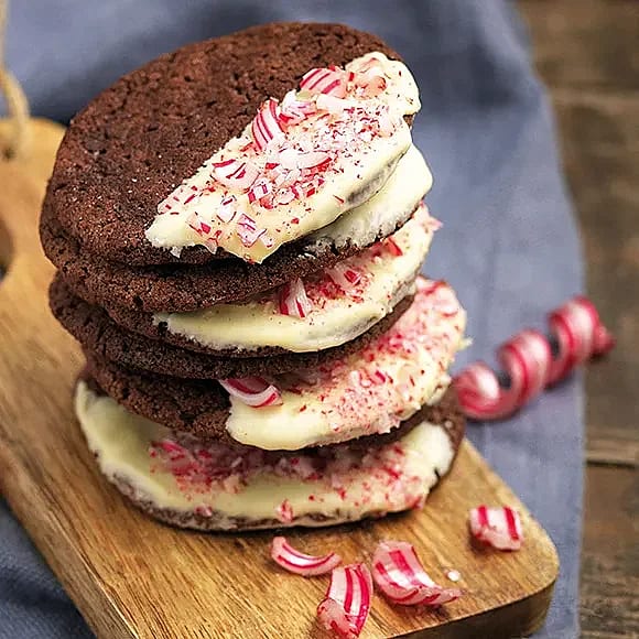 Mintcookies med vit choklad