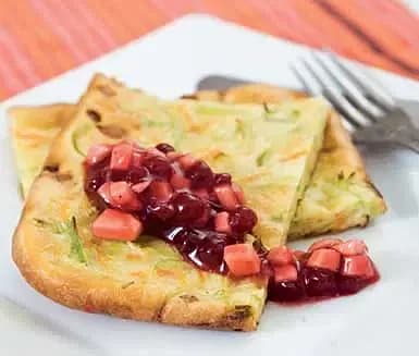 Morotspannkaka med bacon och äppellingon