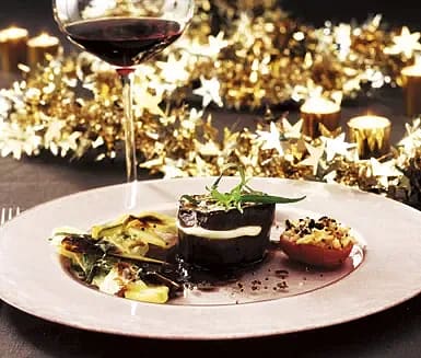 Mozzarellafylld auberginetournedos