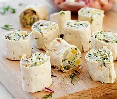 Nubbesallad med mandelpotatis