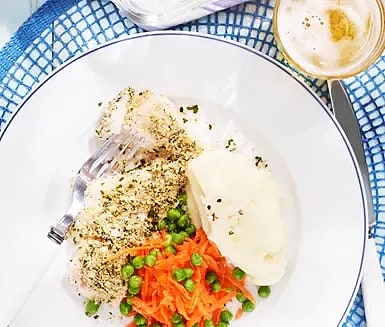 Örtig torsk med potatismos