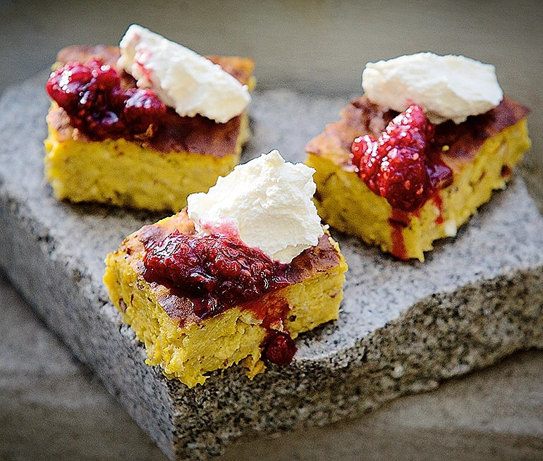 Ostkaka på pumpa