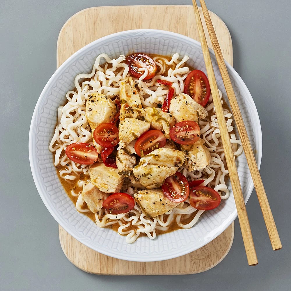 Paneng currykyckling med tomater