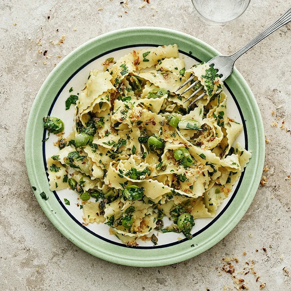 Pasta med gröna oliver