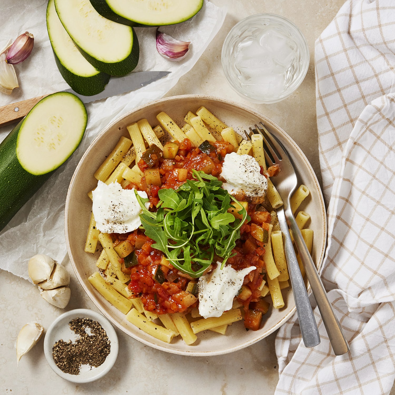 Pasta med mozzarella