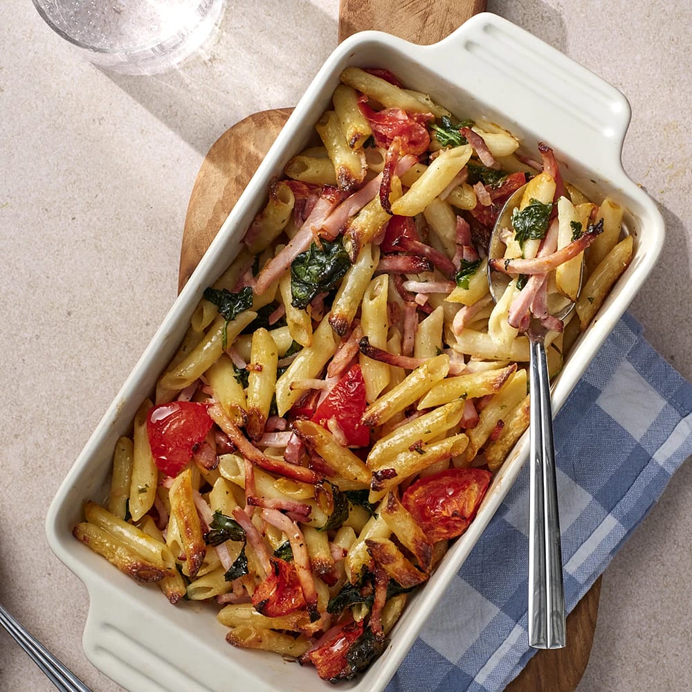 Pastagratäng med kassler