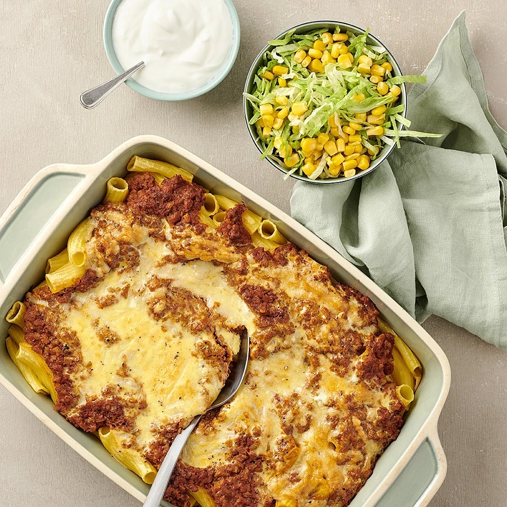Pastagratäng med tacosmak
