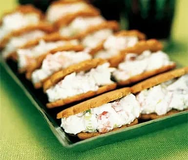 Pepparkakor med lax & ostkräm