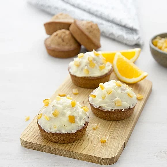 Pepparkaksmuffins med apelsinfrosting
