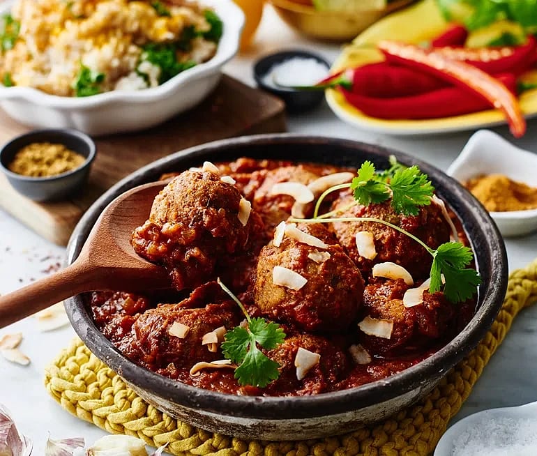 Quinoabollar med tikka masalasås