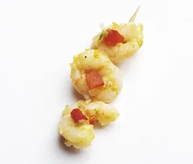 Räkceviche på minispett