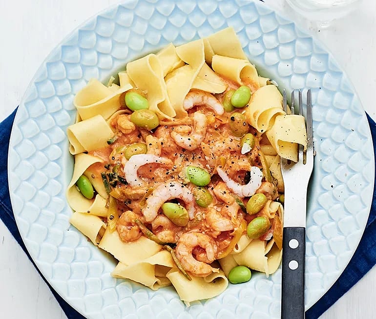 Räkgryta med pappardelle