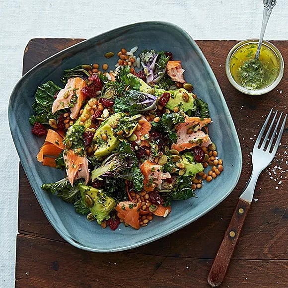 Rårissallad med linser och gremolata