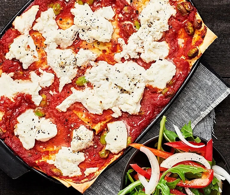 Ricottalasagne med aubergine