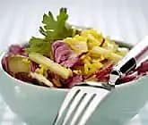 Rissallad med passionsfruktdressing