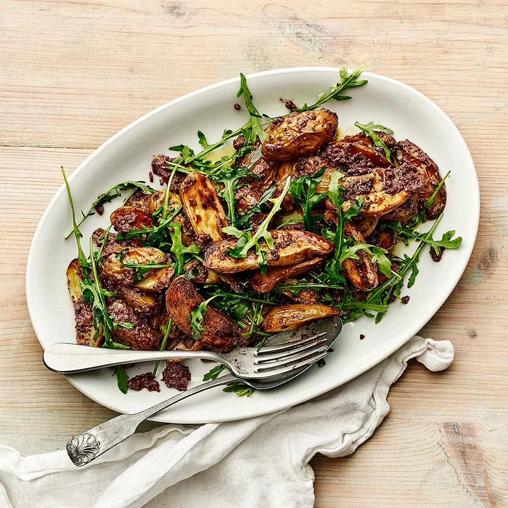 Rostad potatissallad med tapenade