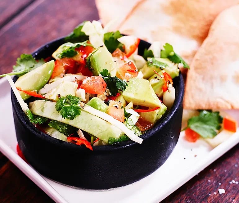 Rostat tortillabröd med kålceviche