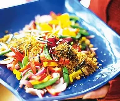 Saffransbulgur med grönsaker