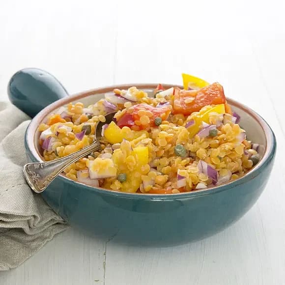 Sallad med röda linser