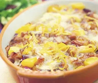 Sej under citron- och chutneytäcke