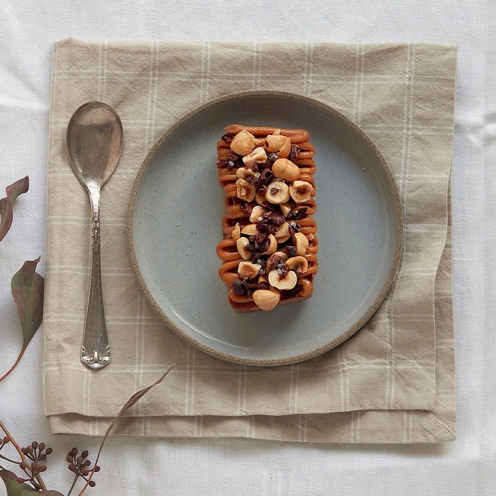 Semifreddo med choklad, dulce de leche och hasselnötter