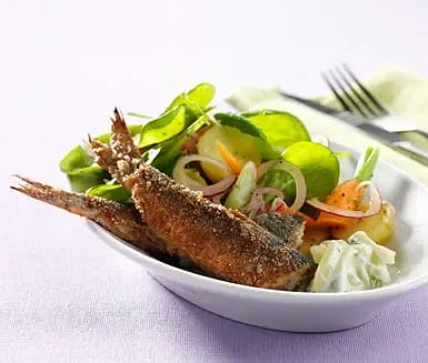 Senapsmarinerad sill med potatissallad