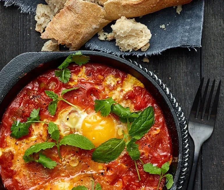 Shakshuka med saffran