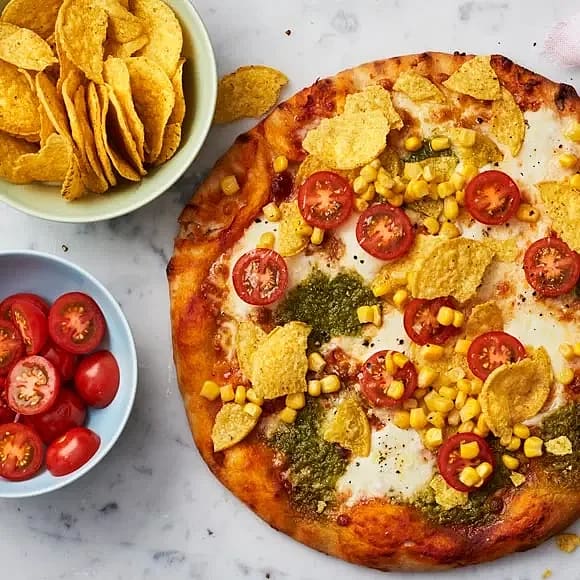 Snabblagad pizza med tacotopping
