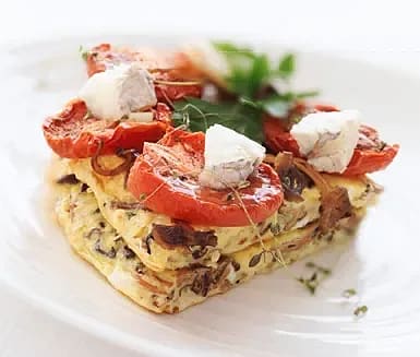 Svampfritatta med gorgonzola