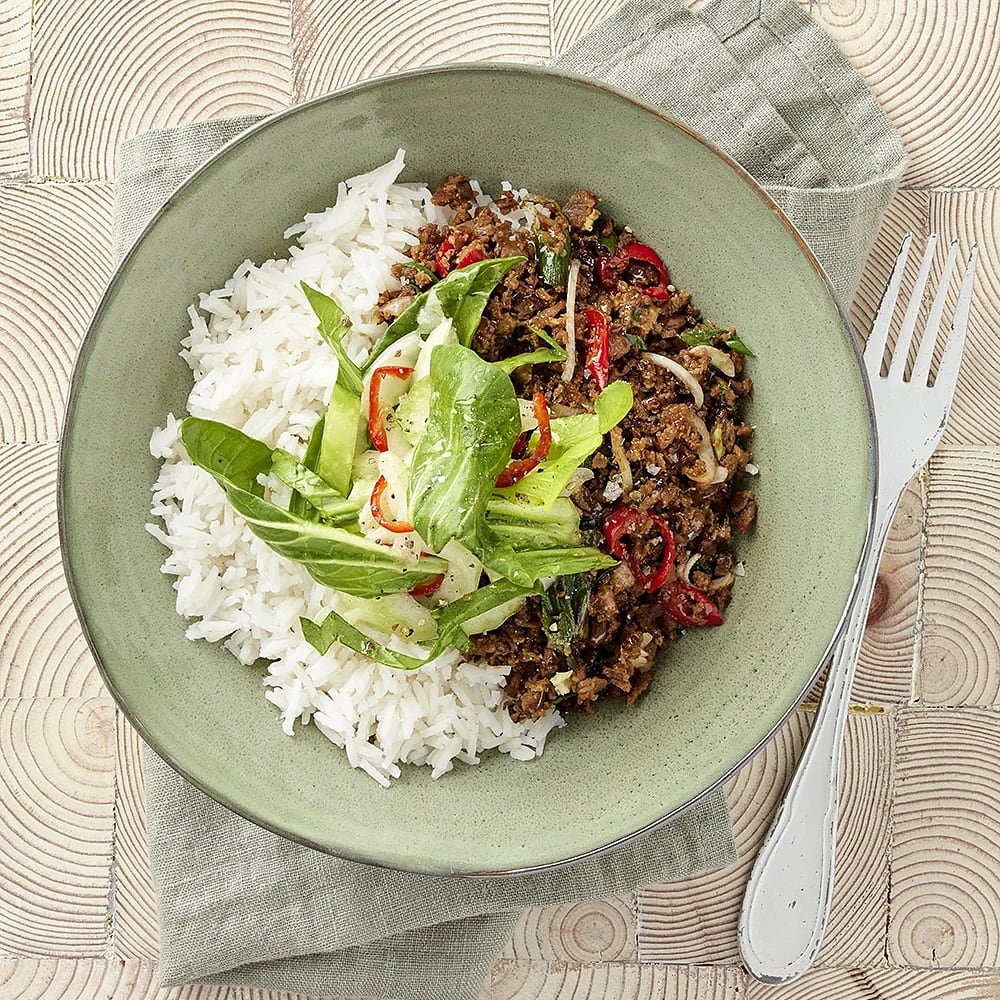 Syrlig pak choi med sötstark wok