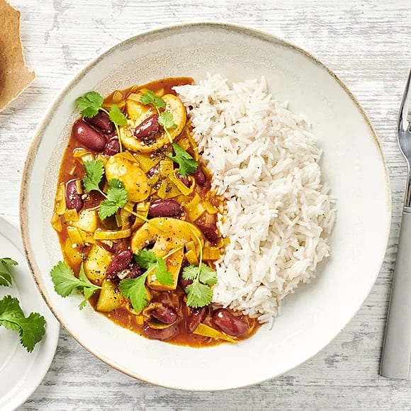 Tikka masala med zucchini och champinjoner