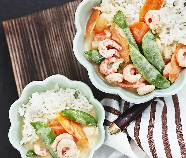 Tom kha med räkor