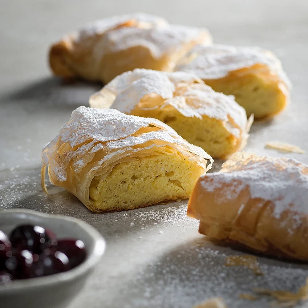 Topfenstrudel – strudel med kvarg