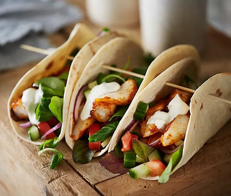 Torsk i taco med lättlagad sås