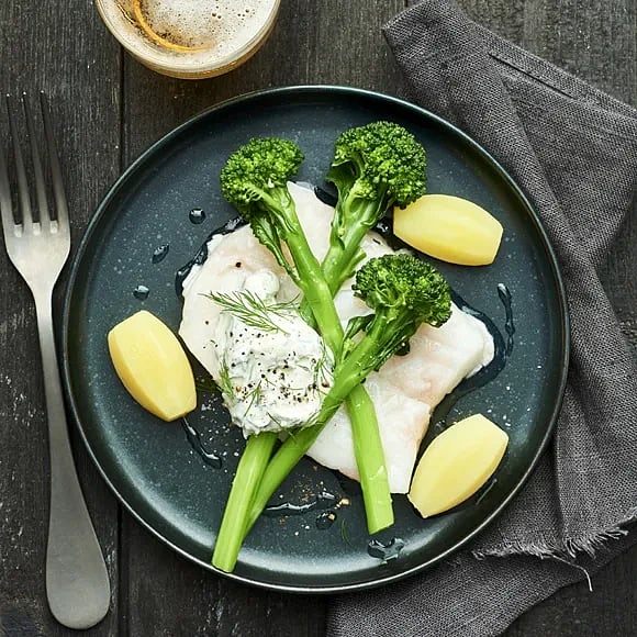 Torsk med dill- och ansjovissås