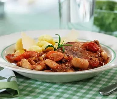 Toscansk gryta med vitlök, citron och rosmarin