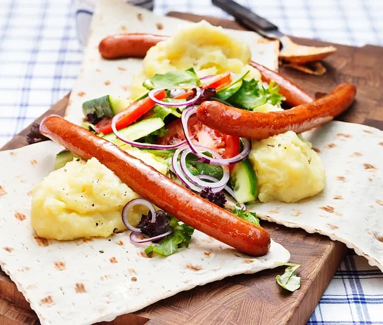 Tunnbrödsrulle med kalkonchorizo